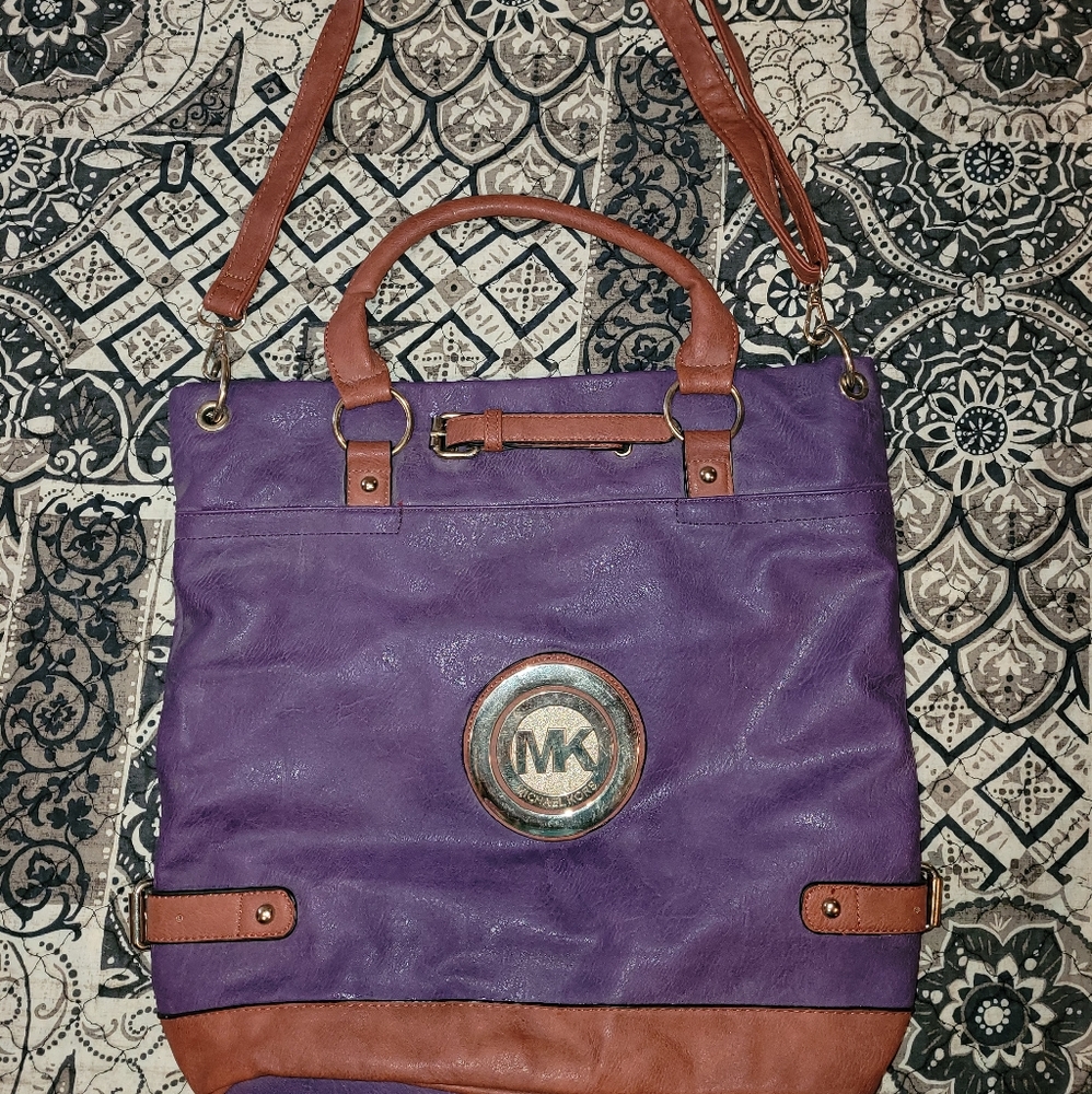 Michael Kors bag, purple leather